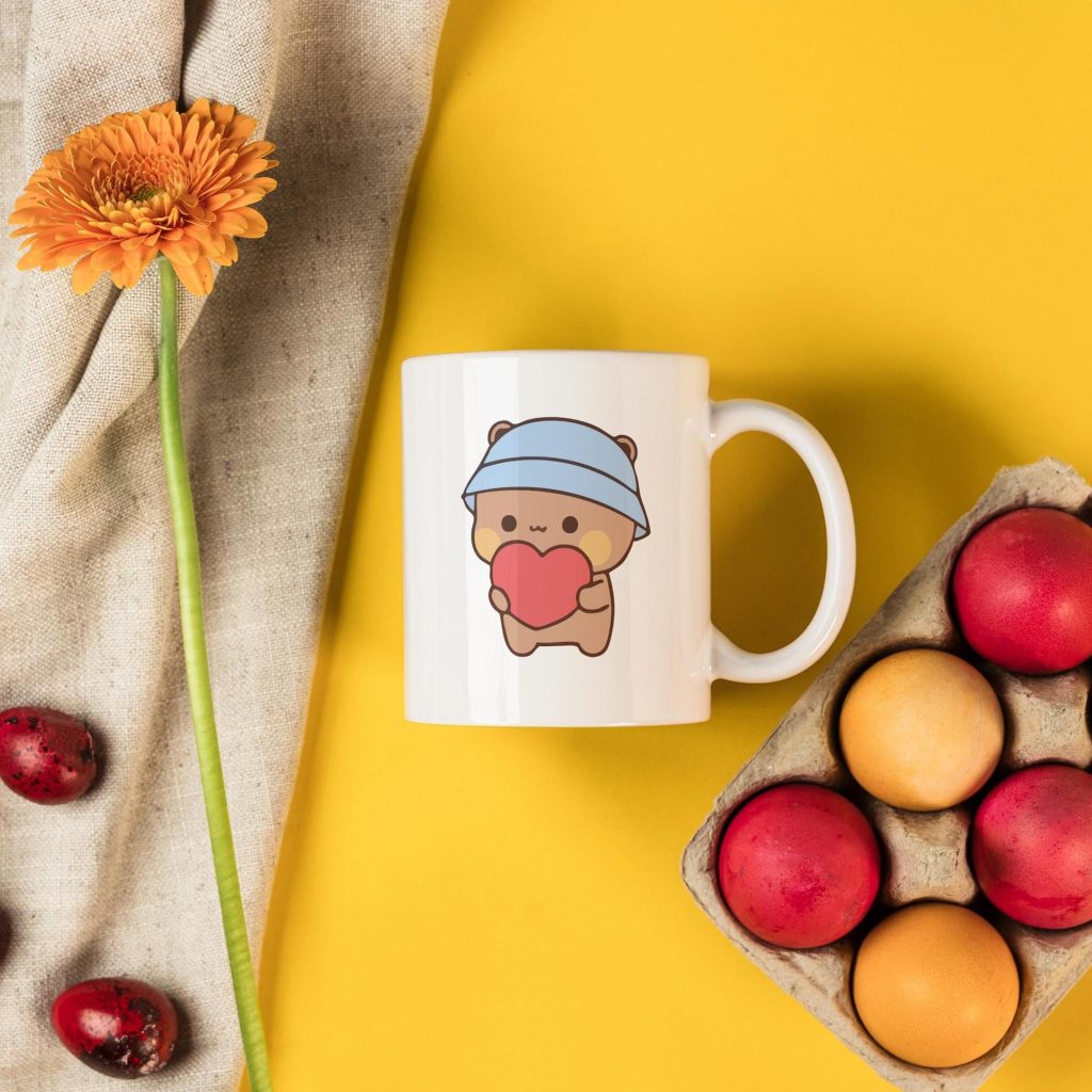 Bubu Dudu Couple Mug Set: Kawaii Ceramic Coffee Mugs, Valentine's Gift