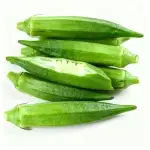 Approximately 50 seeds of yellow-green okra