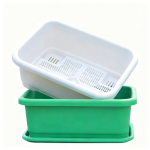 2 rechteckige Pflanzgefäße für den Anbau von Gemüse und Blumen