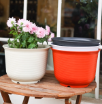4 pack Eco-friendly resin flower pots, available in various sizes and colors - Imagen 3