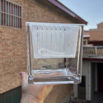 1 Multi-Size Square Glass Clear Hydroponic Vase with Planting Basket - 画像3