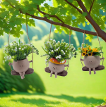 Small Creative Swing Planters Hand-Crafted - 图片 2