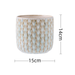 Medium European-style ceramic flower pot + plastic saucer