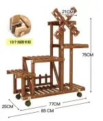 Movable Windmill Solid Wood Plant Stand (Plant not included) - Imagen 3