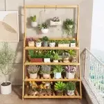 Foldable Multi-Tier Flower Stand for Courtyards and Balconies - Stylish and Space-Saving (Stand Only; Pots and Plants Not Included) - Imagen 2