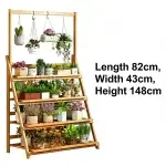 Foldable Multi-Tier Flower Stand for Courtyards and Balconies - Stylish and Space-Saving (Stand Only; Pots and Plants Not Included)