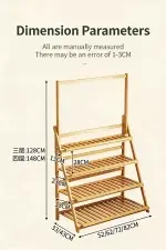 Foldable Multi-Tier Flower Stand for Courtyards and Balconies - Stylish and Space-Saving (Stand Only; Pots and Plants Not Included) - Imagen 3